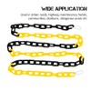 Yellow and Black Plastic Chain Barrier 3 Meter Length, 6