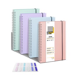 OWSC 4 Pack Dot Notebook, 5.9 x 8.3 Inches Spiral Notebooks for Work, School and Journal with 110 GSM Journal Dotted Paper, Small Notebook with 80 Sheets/160 Pages, Hardcover Dot Journal Notebook