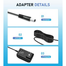 Beudsa ChargN AC/DC Adapter Compatible with ELEC 8CH Channel 960H 1080H Outdoor 4 700TVL 1200TVL 1500TVL HDMI CCTV Security Camera System Power Supply Cord Cable PS Wall Home Charger Mains PSU