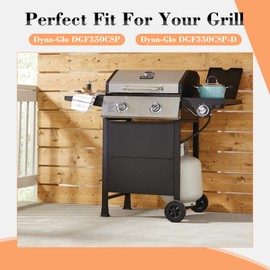 Adviace Grill Replacement Parts for Dyna-Glo DGF350CSP DGF350CSP-D, 2-Pack Heat Tents Heat Shields and Burner Tubes for Dyna-Glo 2 Burner DGF350CSP DGF350CSP-D Grills