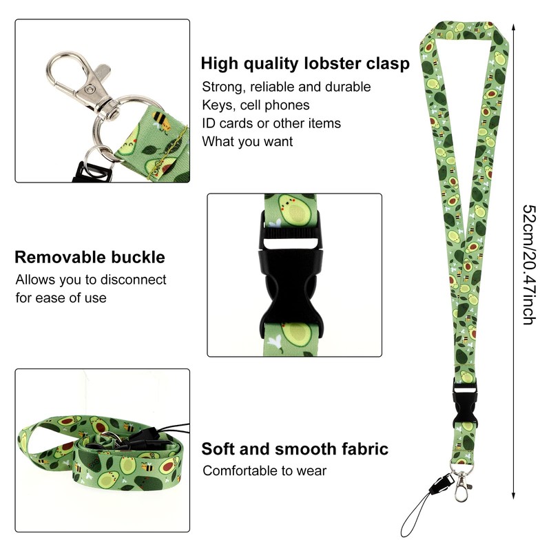 Amabro Badge Holder with Strap, Retractable ID Roll Clip with