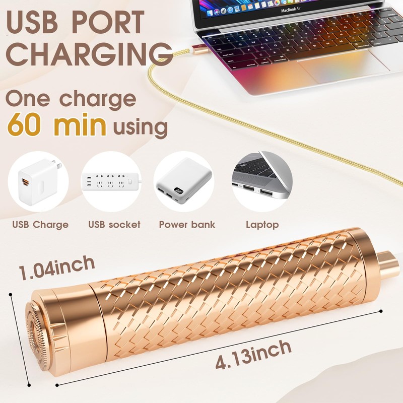 BLIBEE Upgrade Facial Hair Removal for Women, Rechargeable Hair Removal