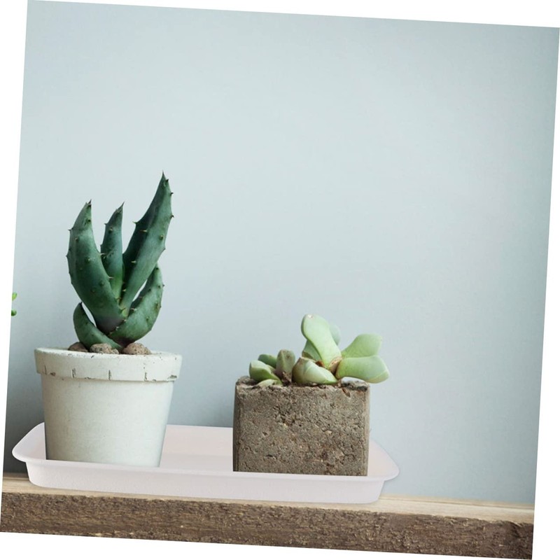 VICASKY 3pcs Plastic Flowerpot Water Trays Rectangular Potted Plant Bases