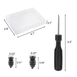 Qancekoo 30 PCS Tyre Repair Nails, Rubber Tire Screws with Screwdriver, Car Tyre Puncture Repair Kit, Self-Service Tire Fast Repair Nails for Car Motorcycle Agricultural Vacuum Tires (15 S+15 L)