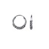 NKlaus Silver Pair of 925 Sterling Silver Earrings Celtic Hoop