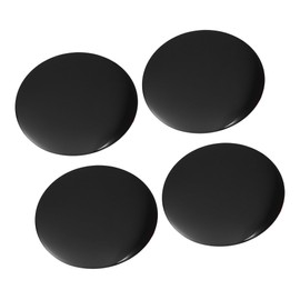 REPAIROCK 4pcs 70mm Black Car Universal Wheel Center Hub Caps Emblem Badge Decal Sticker Auto Replacement Parts
