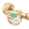 Propane Refill Adapter with Pressure Gauge and On Off Control