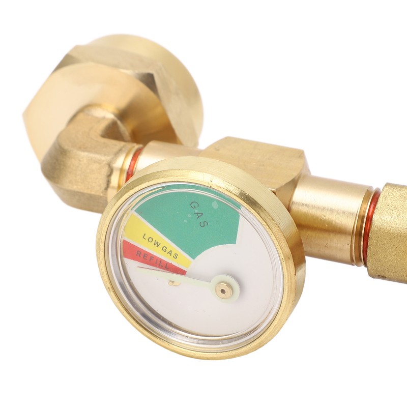 Propane Refill Adapter with Pressure Gauge and On Off Control