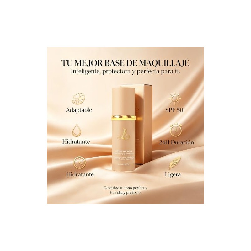 Base Maquillaje Inteligente Biomimética Hidratante Que Cambia Color 30g