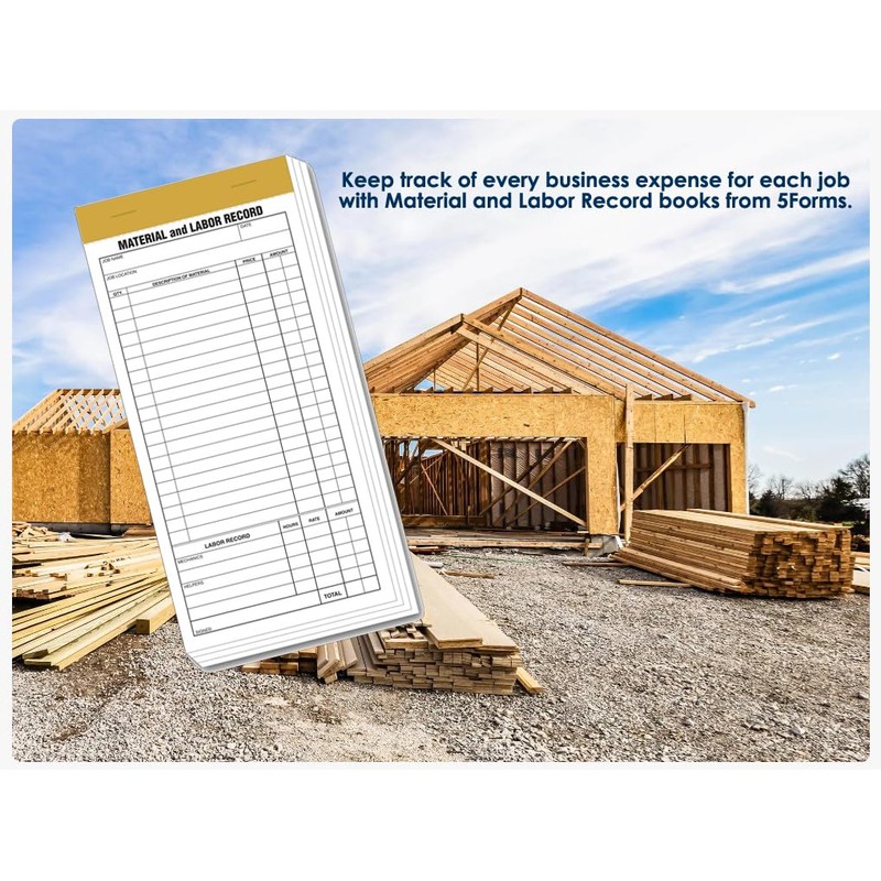 5Forms 230 Compact Material & Labor Records 4 1/4 x