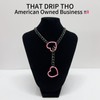 Slip Chain with Heart O-Ring, Punk Style Necklace, Adjustable Chain