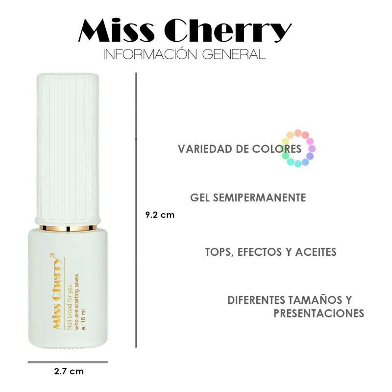 Miss Cherry Gel Esmalte Para Uñas Uvled Semipermanente 6 Pzs
