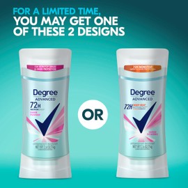 Degree Degree Advanced Protection Antiperspirant Deodorant Sheer Powder for 72-Hour Sweat & Odor Control for Women, with Body Heat Activated Technology, 2.6 oz