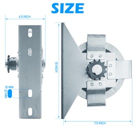 ZUIWAN Garage Door Jackshaft Chain Hoist Opener - 3:1 Reduced Drive Heavy Duty Chain Hoist for Roll Up Doors