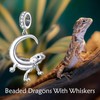 HUKKUN Bearded Dragon Charm 925 Sterling Silver Bearded Dragon Charm
