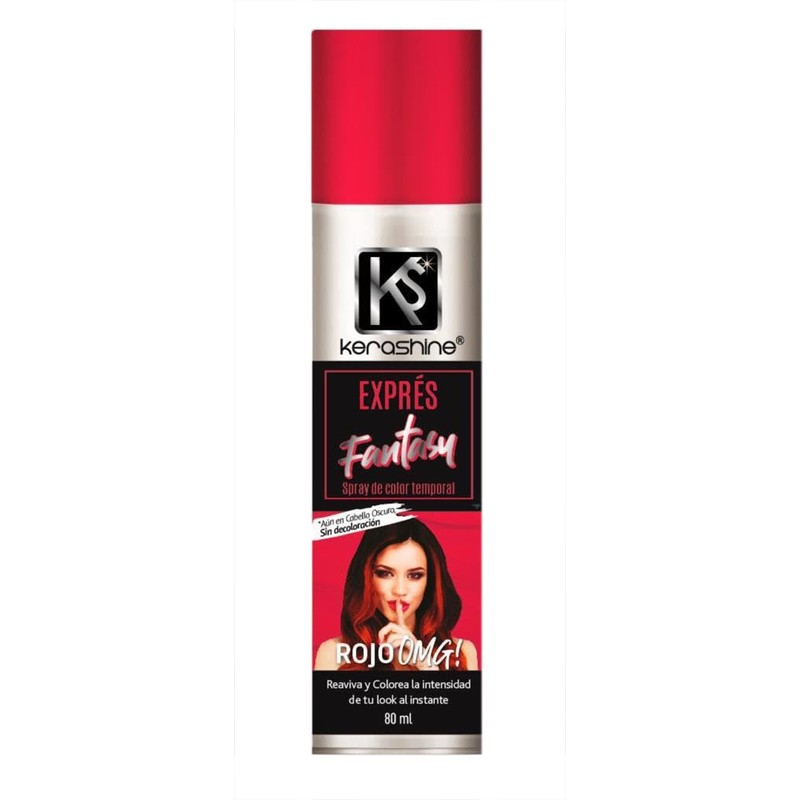 Kerashine Tinte Temporal para Cabello Fantasy Rojo 80 ml