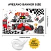 Avezano Two Fast Birthday Banner, decoración de fiesta de cumpleaños