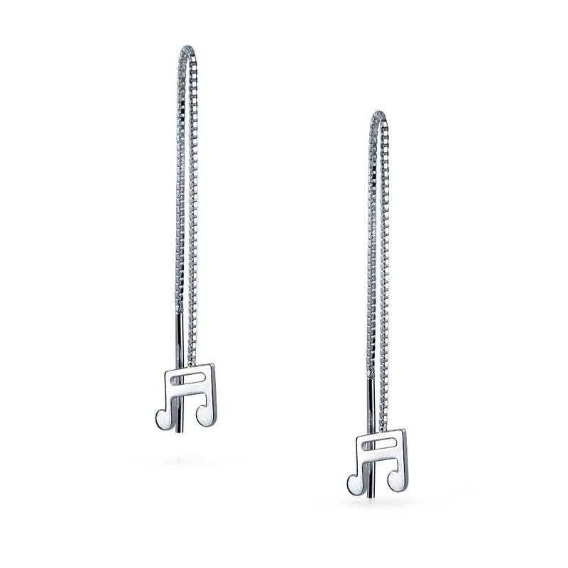 Set of Two Dainty Musician Music Note Celestial Open Star