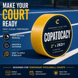 Copatocacy Pickleball Court Tape, 2 in x 262 ft, Temporary Marking