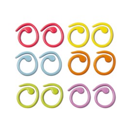 DELUXEFOX Knitting Markers, Set of 30, Tier Markers, DIY Knitting Tools, Knitting Markers, Knitting Tools, Marker Holder, Durable Knitting Tool Set, Colorful Crocheting, Shows Stitch Position and