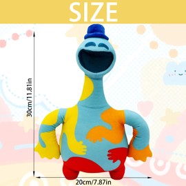 WENAUANG Nightmare Critters Plush, 12 Inch Critters Plush Toy, Monster Game Plush Toy, Smiling Critters CatNap Plush, for Birthday Gifts for Children and Fans (Blue)