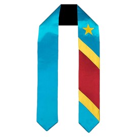 Vision Wear Dem Rep of the Congo Kinshasa Flag Graduation Sash/Stole International Study Abroad Adult