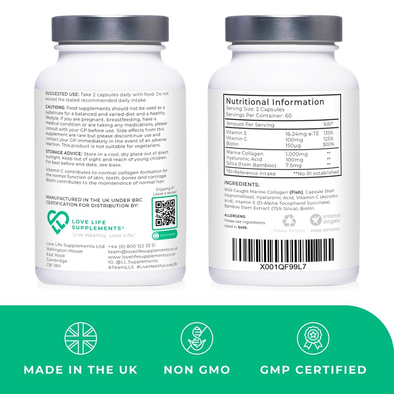 Wild-Caught Marine Collagen Complex Capsules with Hyaluronic Acid | 120