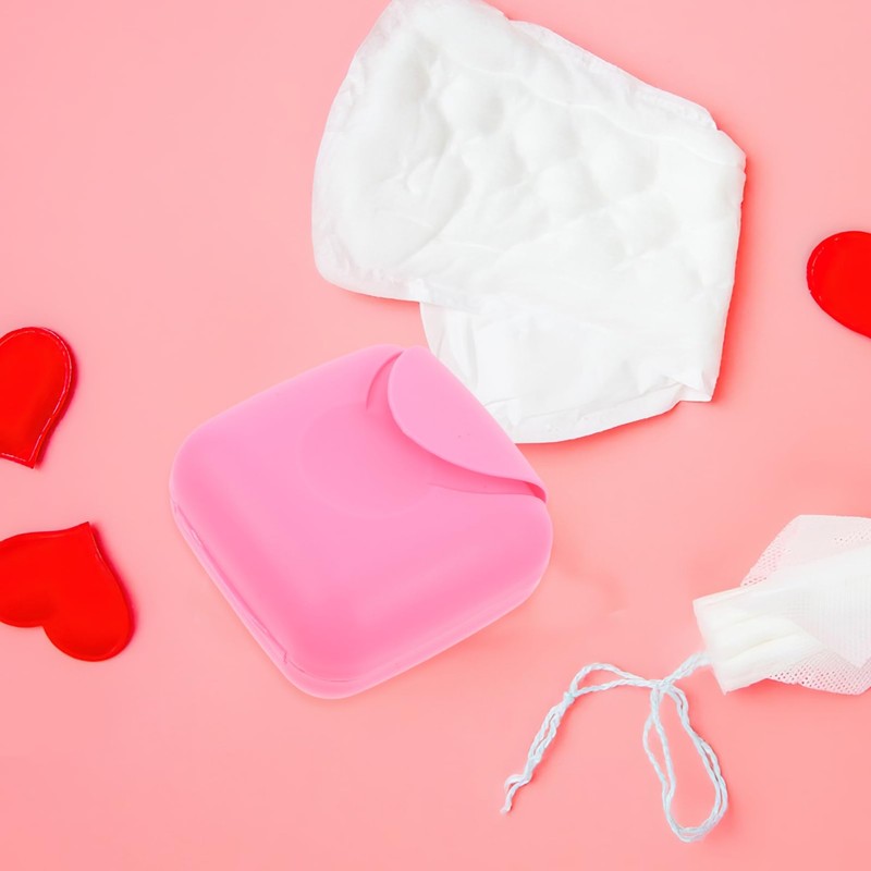 COLLBATH Plastic Storage Container Portable Design for Organized Period Management