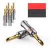 Tertullus 8 Pcs 4mm BFA Banana Plugs Connectors Gold Plated