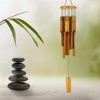 Bamboo Wind Chimes Outdoor,Wooden Wind Chimes with Melody Deep Tone,30"