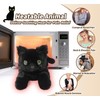 Black Cat Stuffed Animals, Microwavable Stuffed Animal Adorable Fluffy Cat