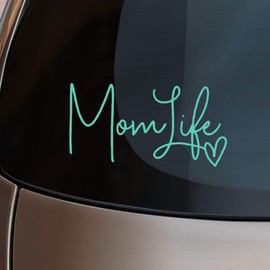 Mom Life Decal Vinyl Sticker Auto Car Truck Wall Laptop | Mint Green | 6" x 3"