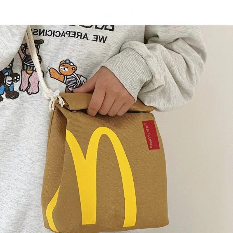 McDonalds Backpack Bag Funny Lightweight Knapsack Crossbody Shoulder Bag for
