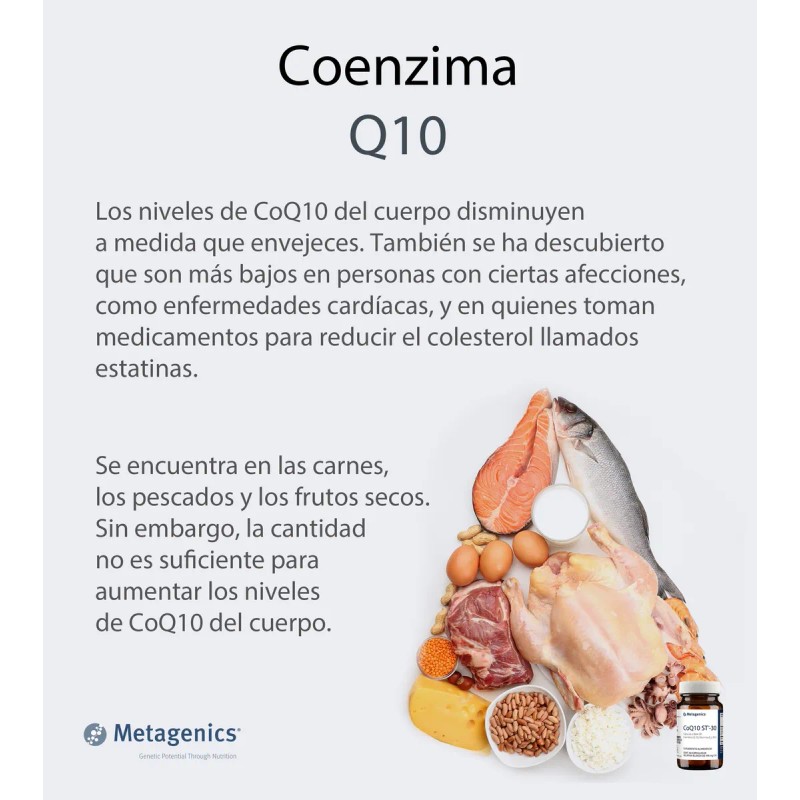Metagenics Coq10 St-30 Coenzima Q10 Vit E Zinc 60 Caps