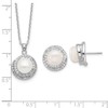 Jewelry Stores Network Sterling Silver Freshwater Pearl CZ 17in Necklace
