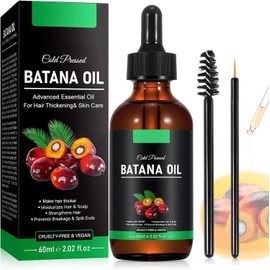 Aceite de Batana 60 ml, Elimina Las Puntas Divididas, Nutrición Capilar y Cuidado de la Piel, Restaurar la Luminosidad de la Piel, Sin Aditivos.
