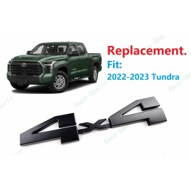 Toyota 1PC Matte Black Rear Tailgate 4x4 EMBLEM Badge Fit For Toyota Tundra 2022-2025