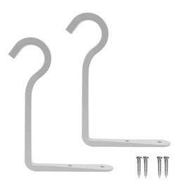 Sarini Wandhaken, hängende Pflanzenhalterung, dekorativer gerader Pflanzenhänger für Vogelhäuschen/Pflanzgefäße/Laternen/Windspiele/für drinnen und draußen, weiß, 15 cm, 2er-Pack