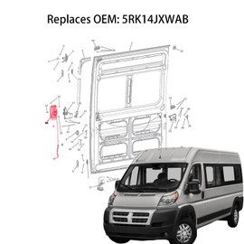 Bledtax 5RK14JXWAB Sliding Door Handle with Cable,Compatible with Promaster 2014-2018 1500 2500 3500 Right Passenger Side (Black)