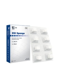 DSI Dental Collagen Hemostatic Sponge, Sterile Absorbable, 32 Pieces, 10x10x10mm