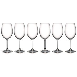 Barski Wine Glass, Water, Goblet Glasses, Clear, Crystal, Set of 6, Stemmed Glass, Made in Europe, 24 oz.