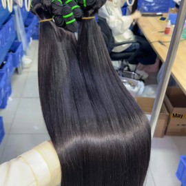 US Stock Vietnamese Straight 100human Hair Double Weft Indian Curly Burmese Curly Raw Human Hair Bundlesstyle: Bodywave 1 bundle, color: natural black, Stretched Length: 20 Inches