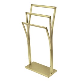 Kingston Brass SCC3307 Edenscape Freestanding Y-Style Towel-Rack, Brushed Brass 16.56 x 9.88 x 34.44