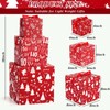 TecUnite 3 Pcs Christmas Nesting Gift Boxes with Lid Nesting