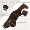 Elailite Tape in Hair Extensions Human Hair Real Human Hair