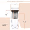 BTAT- Double Wall Glass Tea Cup With Stainless Steel Infuser,