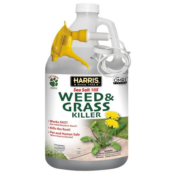Harris 10X Sea Salt Grass Killer, Pet Safe, Kills to