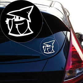 Yoonek Graphics FF7 Black Mage Vinyl Decal Sticker # 849 (6" x 5.5", White)