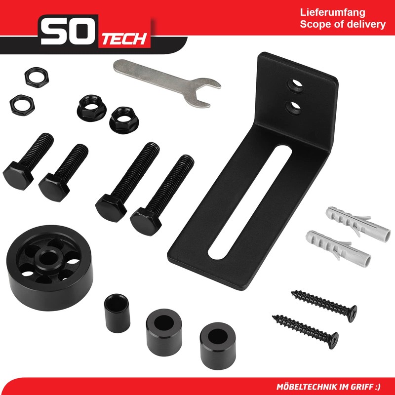 SOTECH Sliding Door Floor Guide ST-BF-02 Roller Guide for Door