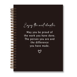 foedor Farewell Gifts Spiral Notebook,Retirement Gifts for Coworker Colleague Office Worker,Farewell Gifts for Coworkers,Black Hardcover Spiral Notebook